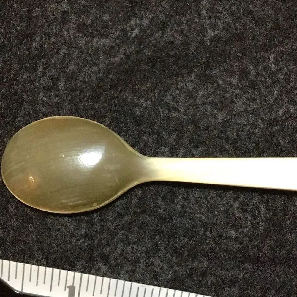 Vintage translucent baby / caviar spoon with sterling silver top